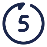 Rewind 5 Seconds Forward SVG Icon